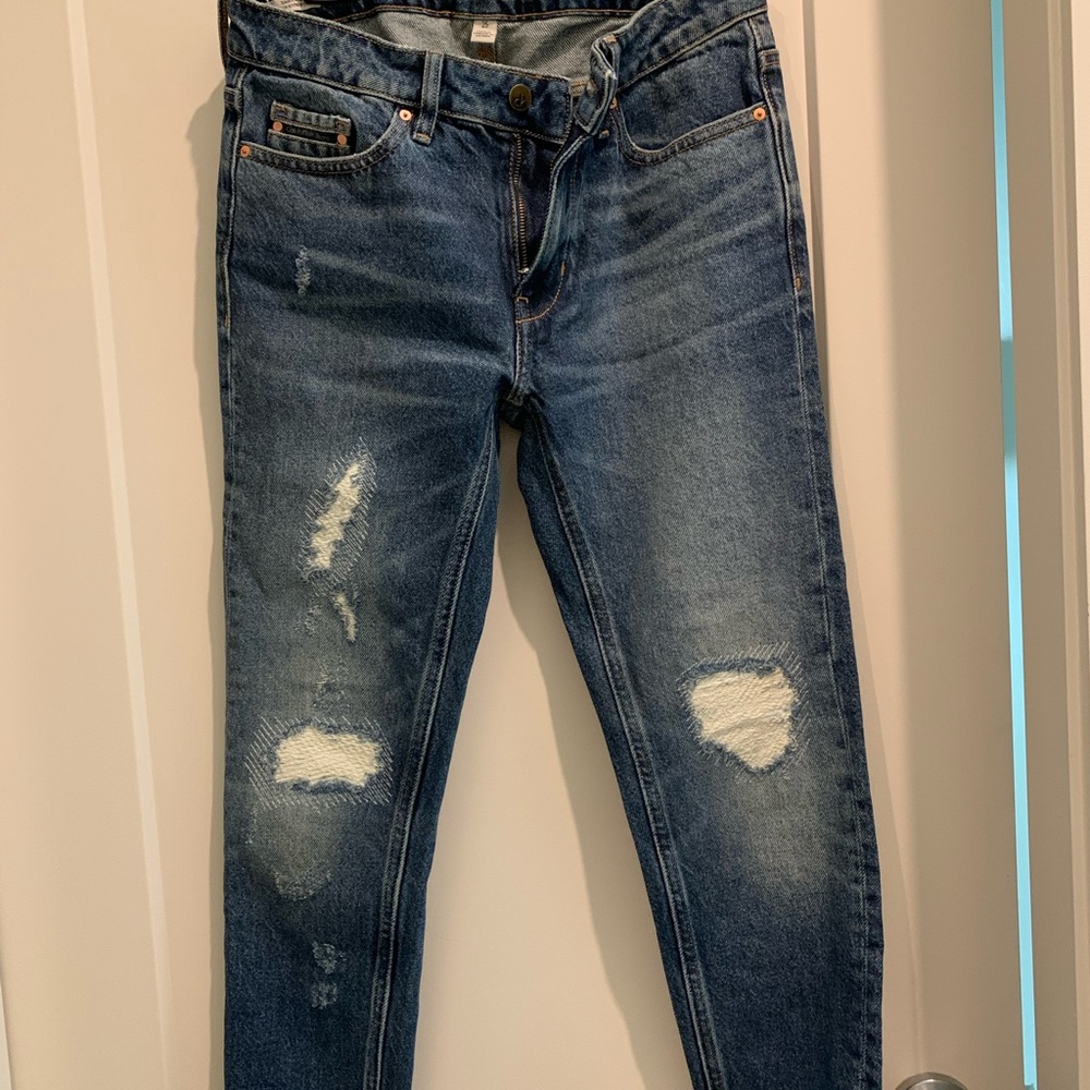 Calvin Klein Jeans Distressed Blue Boyfriend Jeans